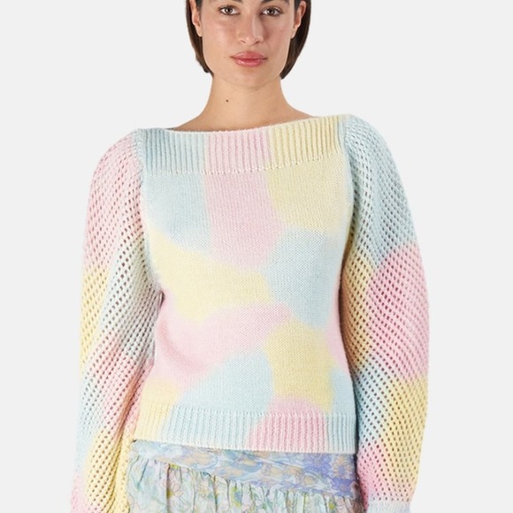 LoveShackFancy Pastel Multicolor Sweater - Picture 2 of 10